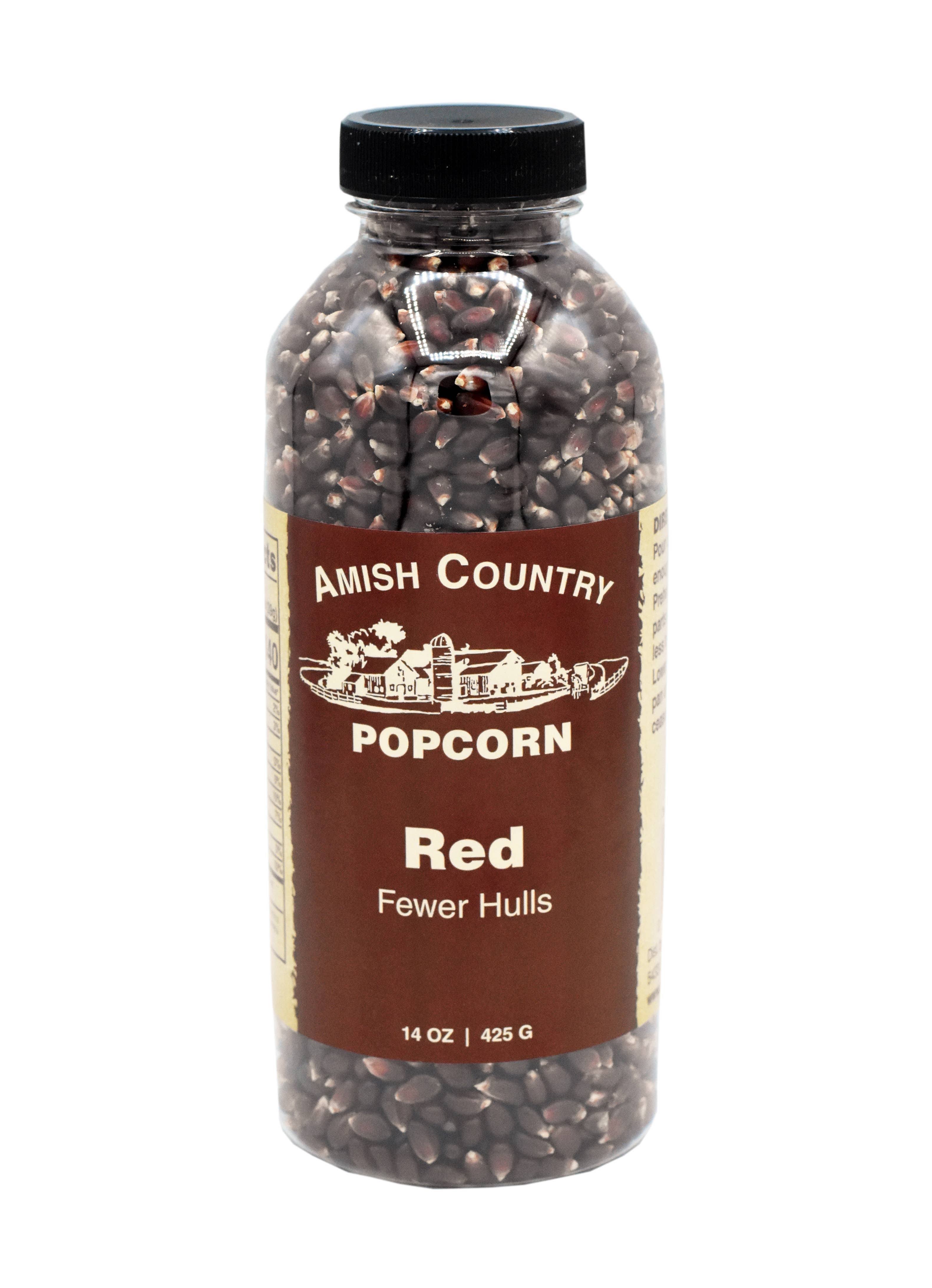 Amish Country Popcorn | 14 oz Bottle | Red Popcorn Kernels | Old Fashi