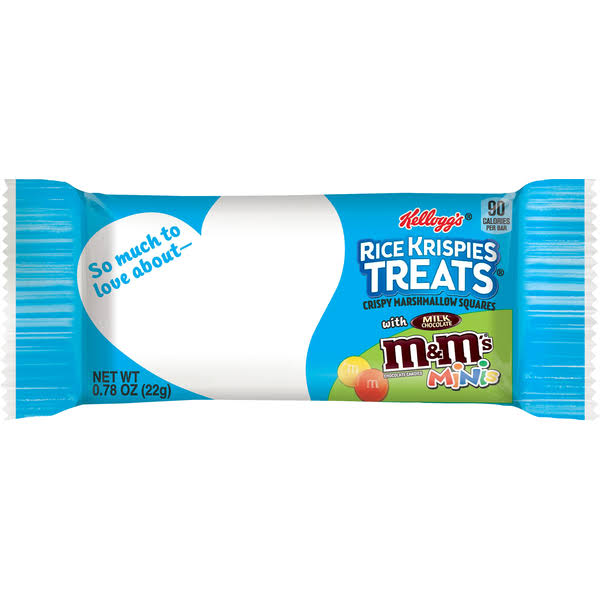 Kellogg's Rice Krispies Treats Crispy Marshmallow Squares, with Milk Chocolate M&M’s Minis Chocolate Candies - 0.78 oz