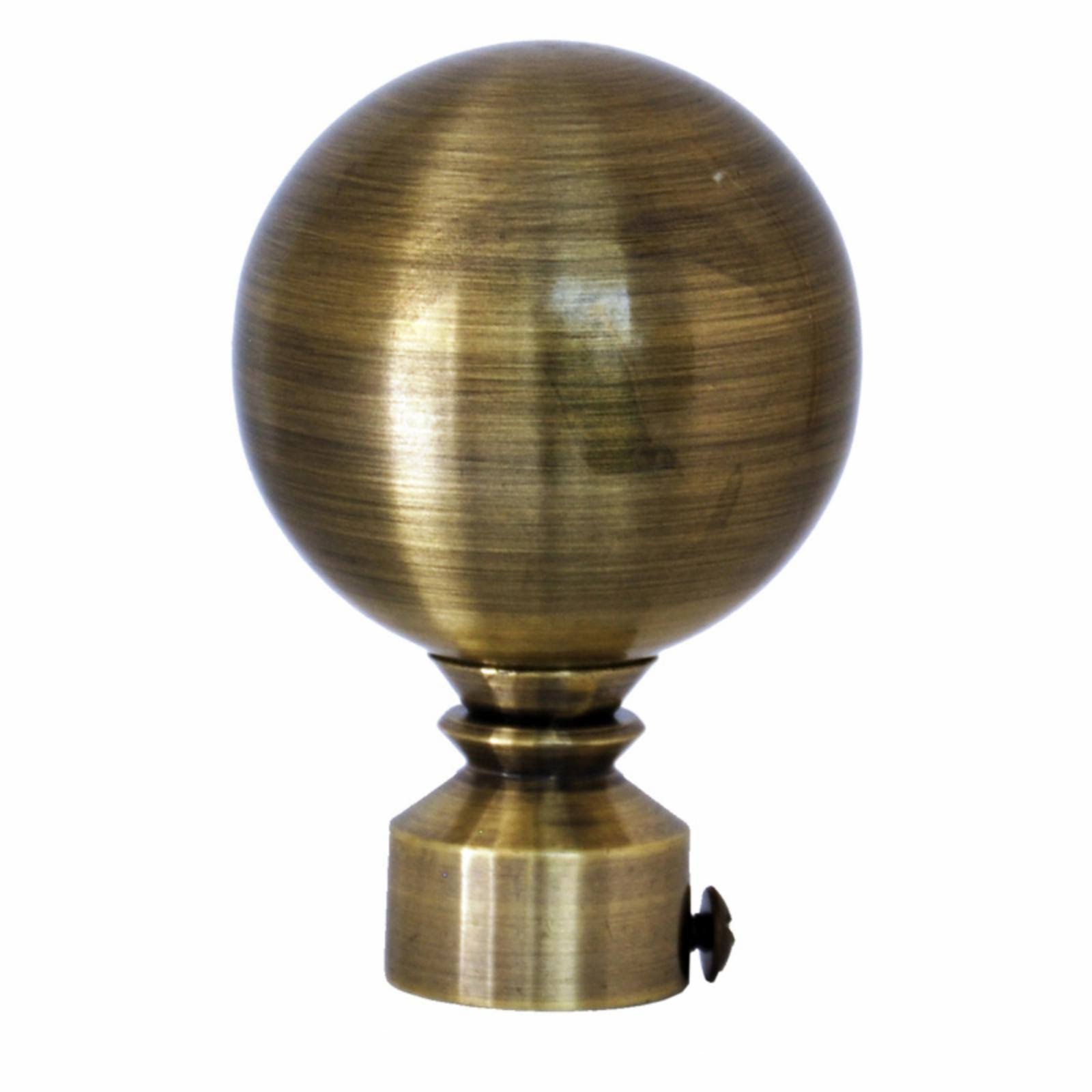 Versailles Home Fashions 28-48-in Lexington Rod with Ball Finial - Antique Brass