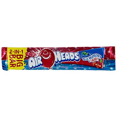 Airheads 2-In-1 Big Candy Bar - Blue Raspberry and Cherry