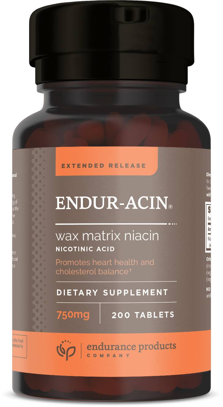 Endur Acin, 750mg Extended Release Flush Free Niacin(Vitamin B 3), 200
