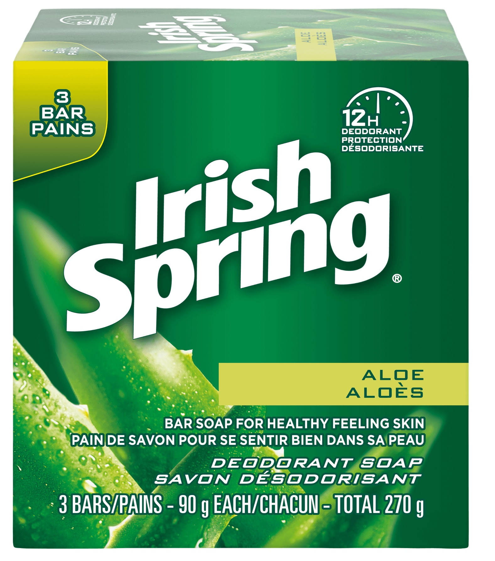Irish Spring Aloe Deodorant Bar Soap - 3 ct