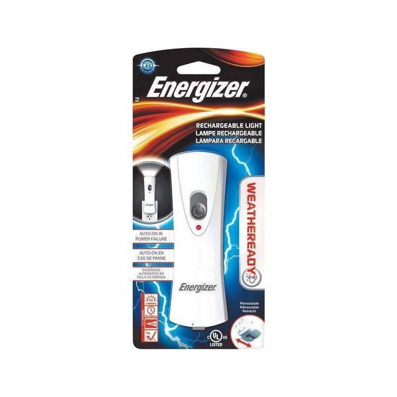 Energizer 8 Lumens White Led Rechargeable Flashlight Nimh Battery