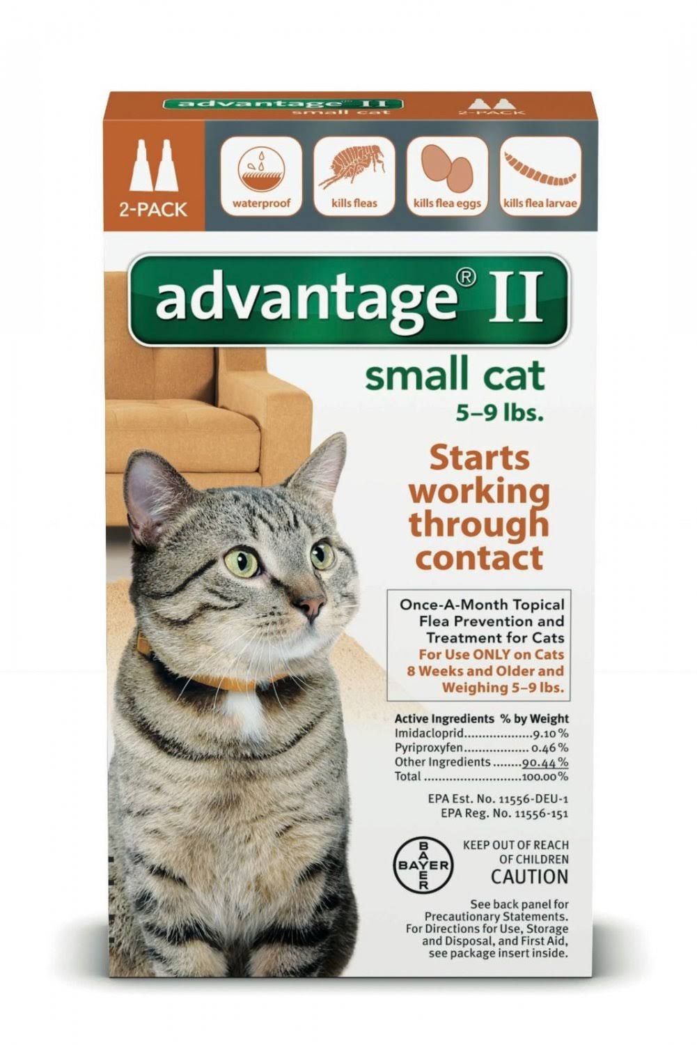 Bayer Advantage II Small Cat Flea Treatment - 2pk