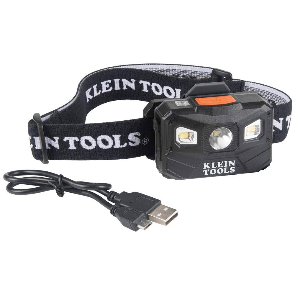 Klein Tools 56048 - Rechargeable Headlamp with Strap, 400 Lumen All-Day Runtime, Auto-Off