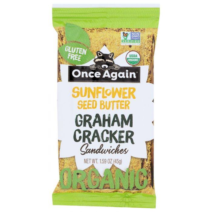 Once Again Organic Graham Cracker Sandwiches Sunflower Seed Butter, 45g