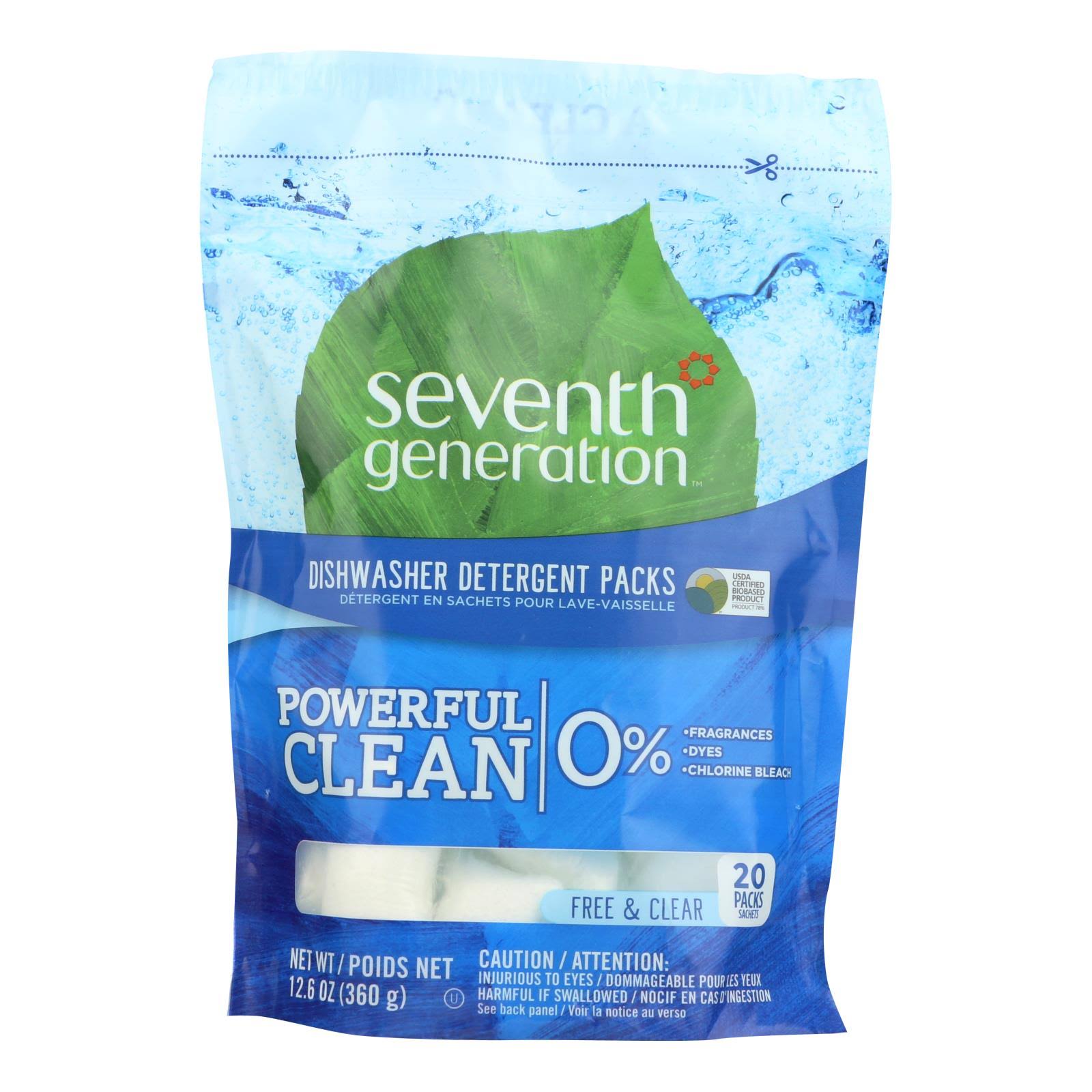Seventh Generation Dishwasher Detergent Packs - 20 Pack