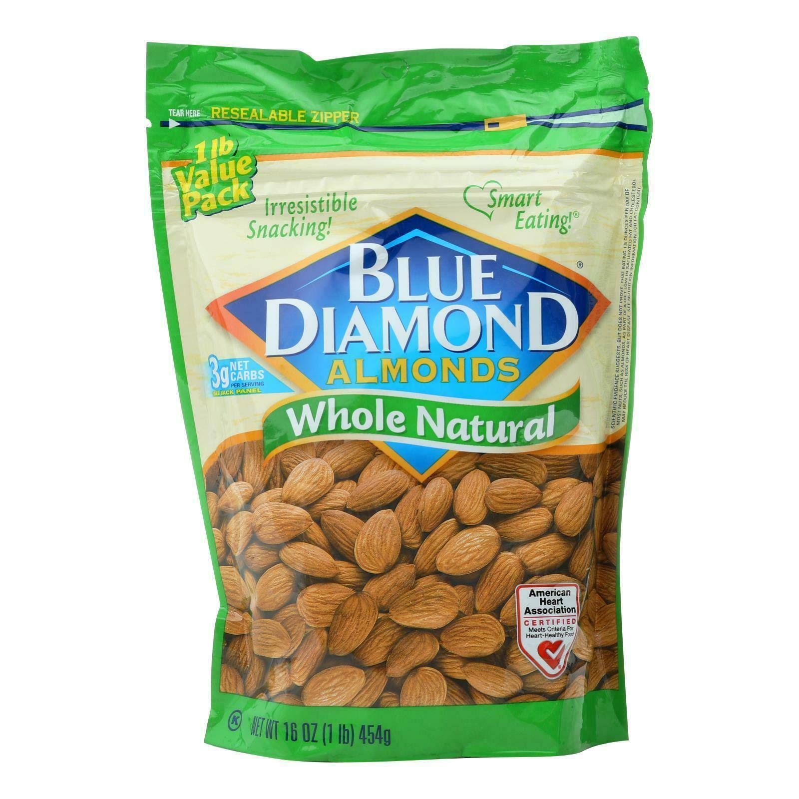 Blue Diamond Whole Natural Almonds - 470ml