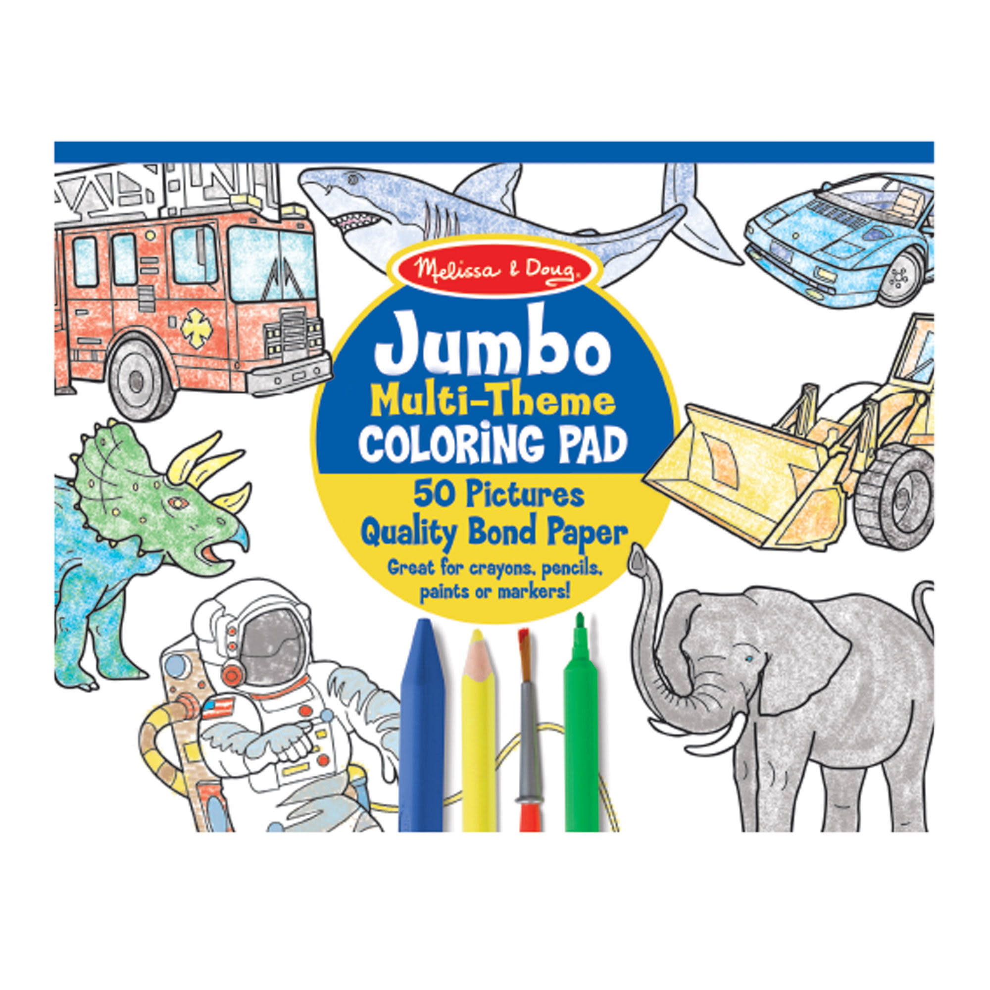 Melissa & Doug - Jumbo Colouring Pad - Blue