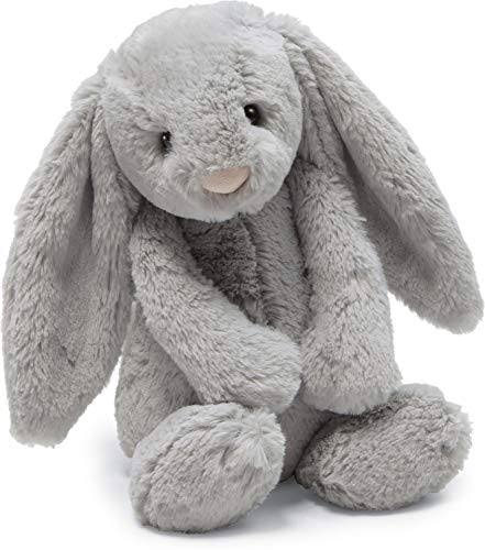 Jellycat Bashful Soft Plush Toy - Grey Bunny, Medium, 12"