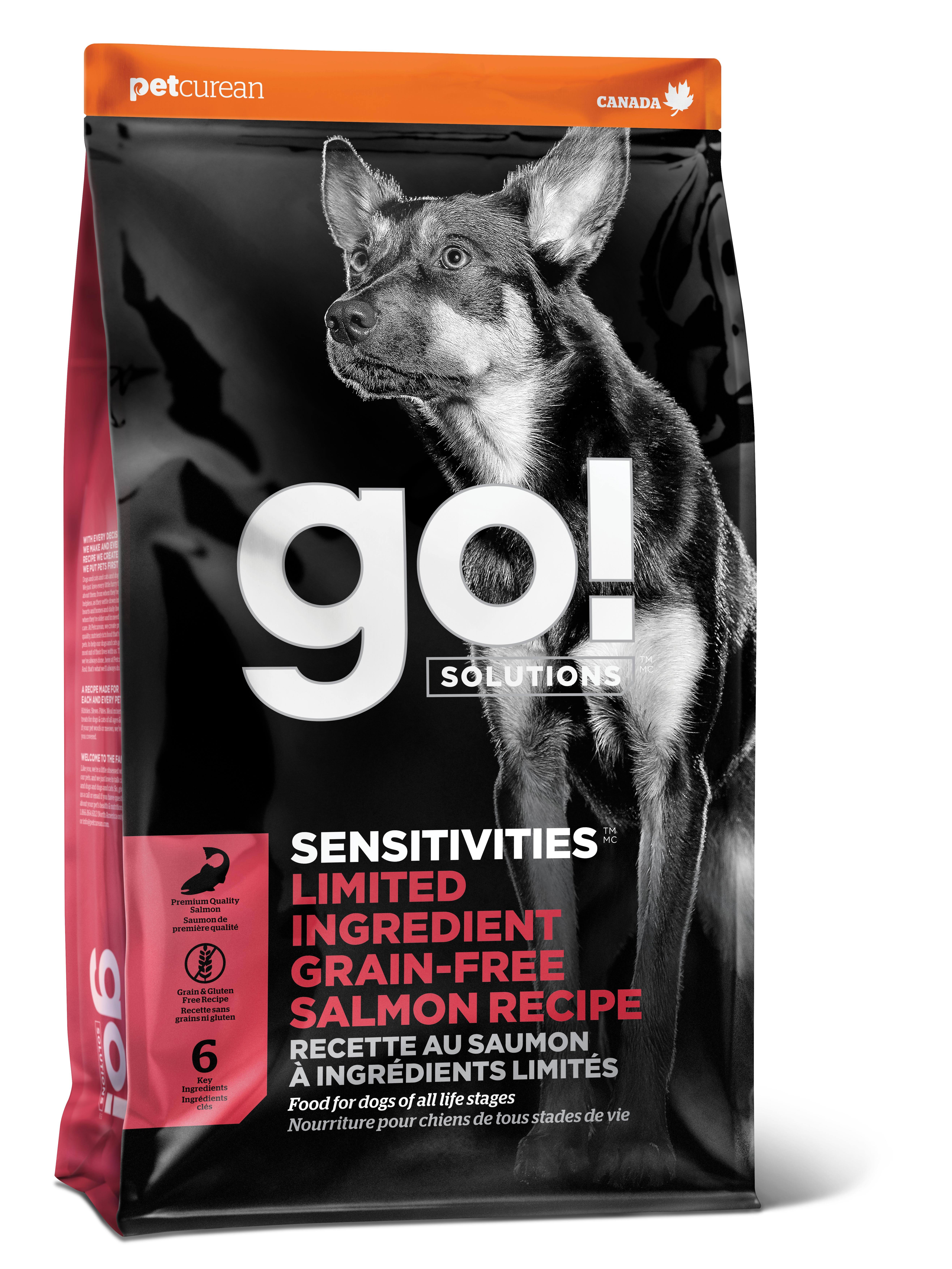 Petcurean Go Sensitivities Limited Ingredient Grain Free Salmon Recipe For Dogs 22 LB