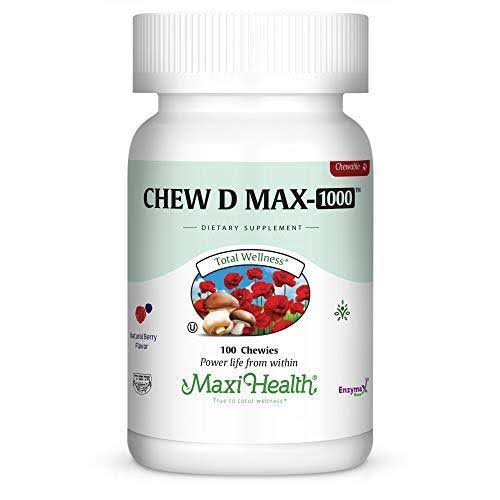 Maxi Health Chew-D-Max 1000 Dietary Supplement - 100ct