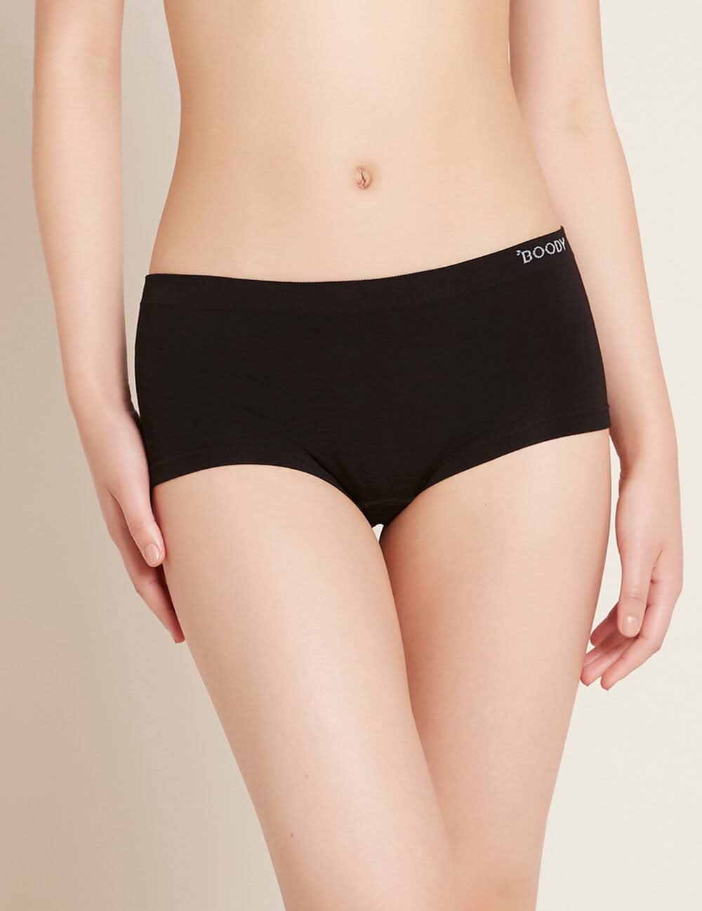 Boody Organic Bamboo Boyleg Brief Womens, Underwear Black-XL