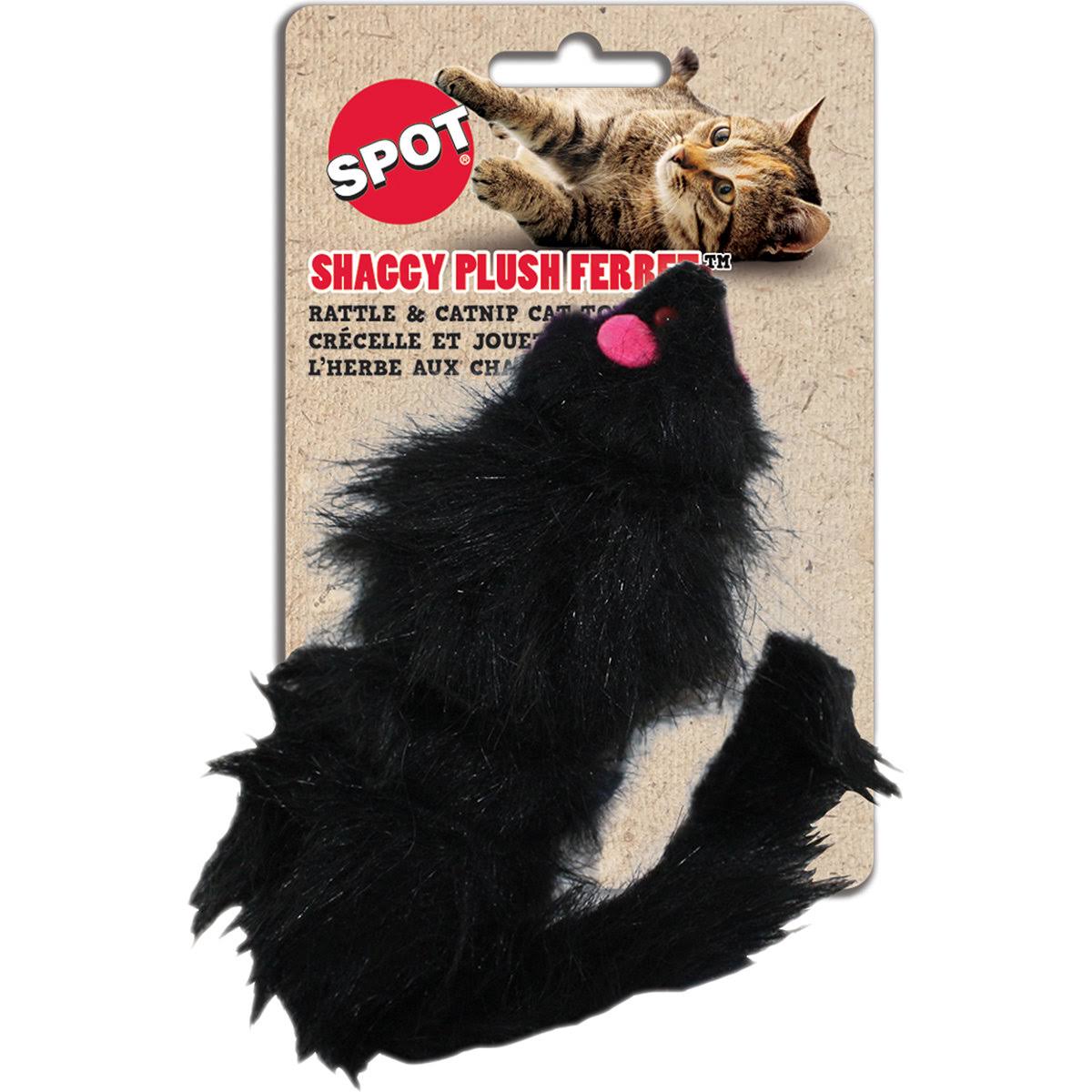 Ethical Shaggy Plush Ferret Cat Toy - with Rattle and Catnip