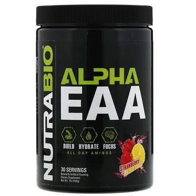 NutraBio Labs, Alpha EAA, Strawberry Lemon Bomb, 1 lb (458 g)