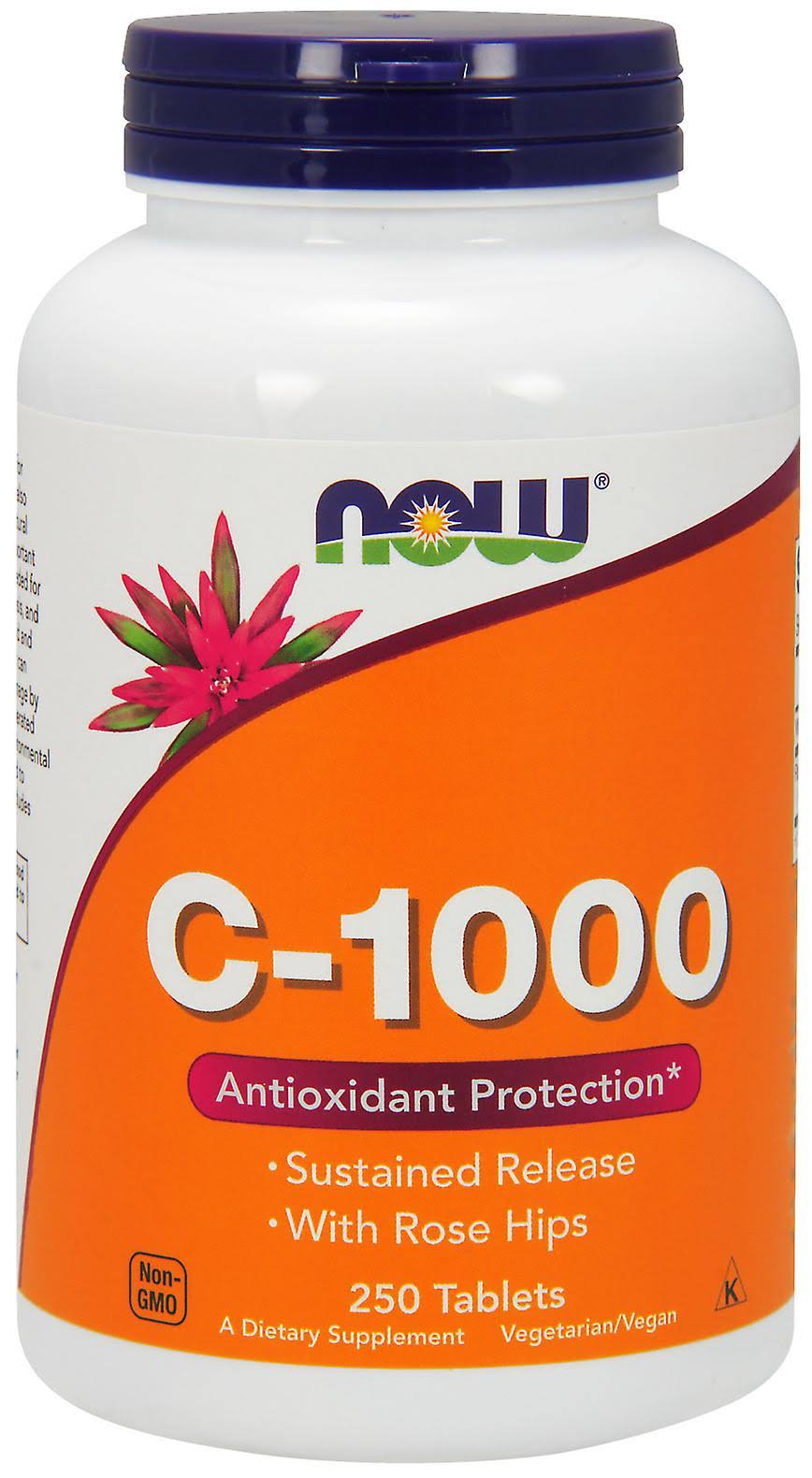 Now Foods C-1000 Antioxidant Protection Supplement - Sustained Released with Rose Hips, 250 Tablets