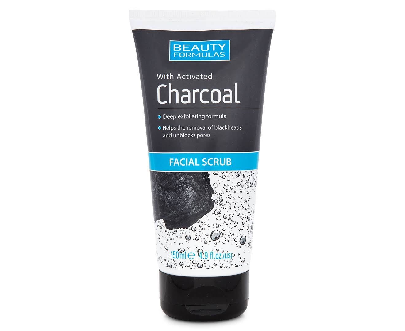 Beauty Formulas Activated Charcoal Facial Scrub 150ml