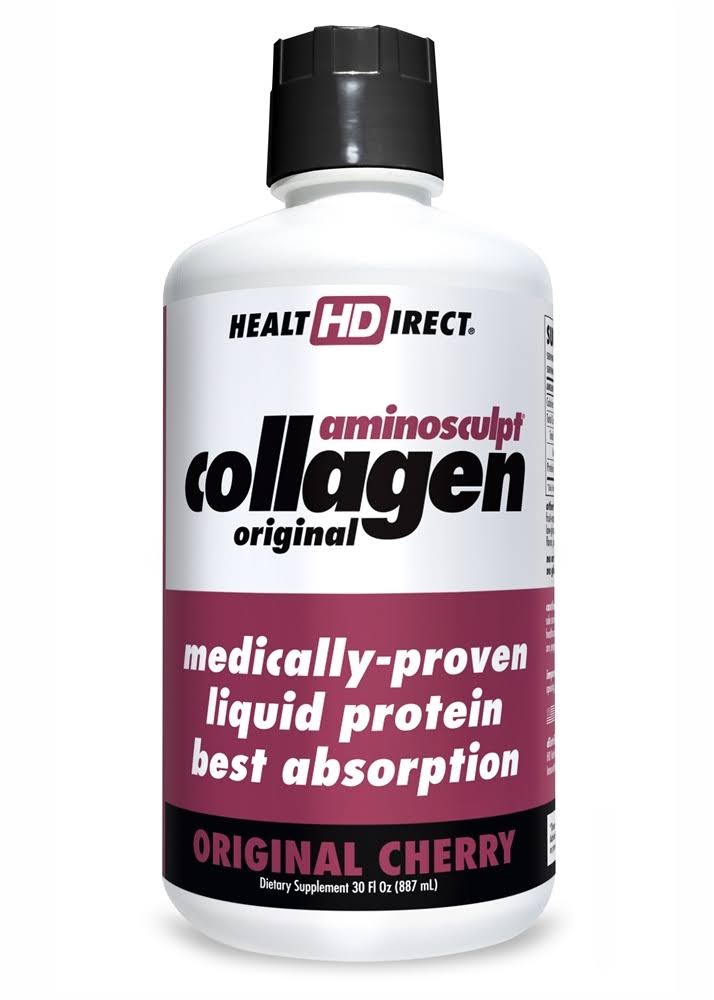 AminoSculpt Health Direct Type 1 Liquid Collagen Peptides - Cherry, 30oz