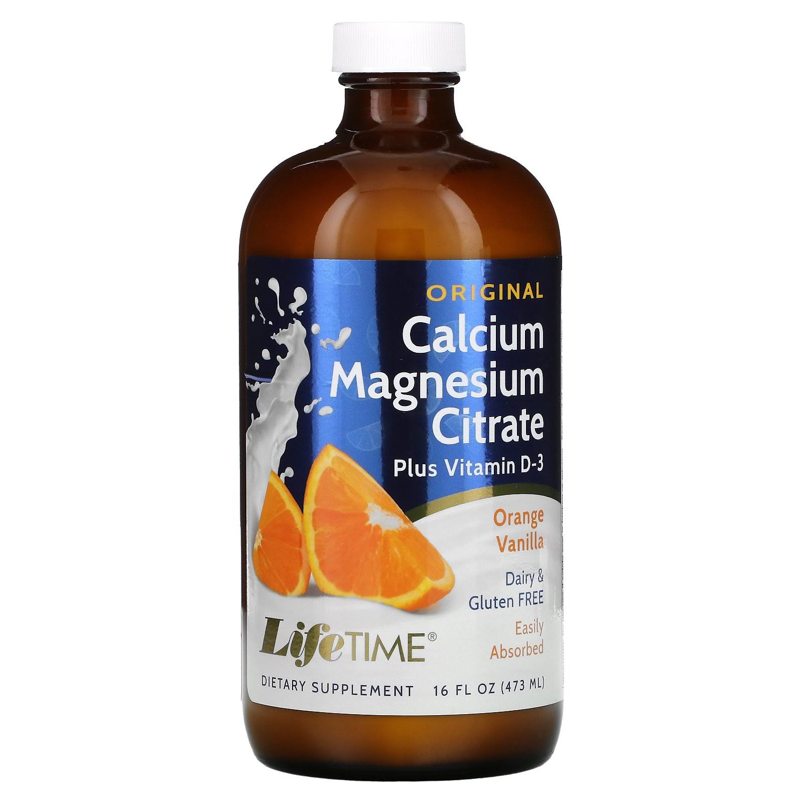 LifeTime Calcium Magnesium Citrate Supplement - Orange Vanilla, 16oz