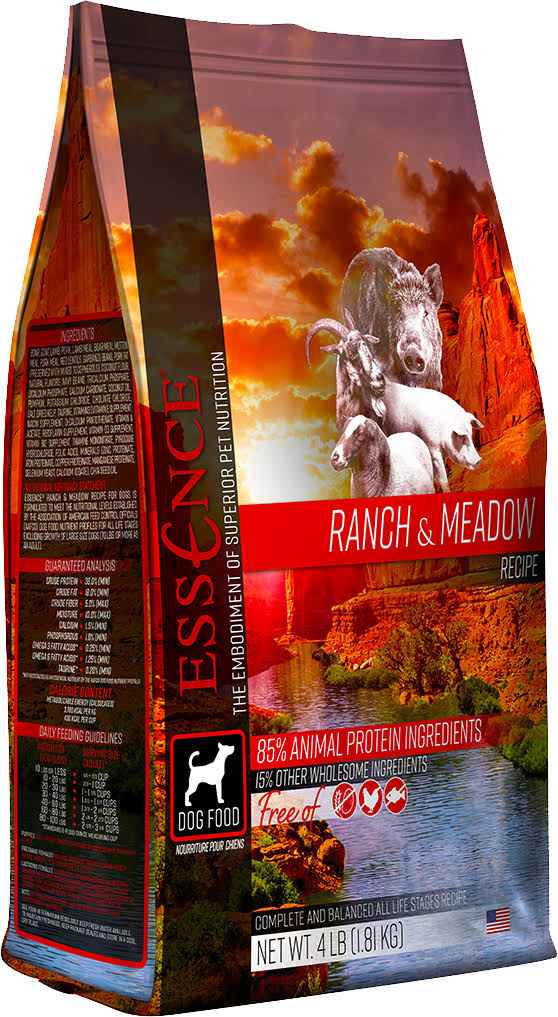 Essence Grain Free Ranch Meadow Recipe Dry Dog Food - 25 lb Bag | PetFlow