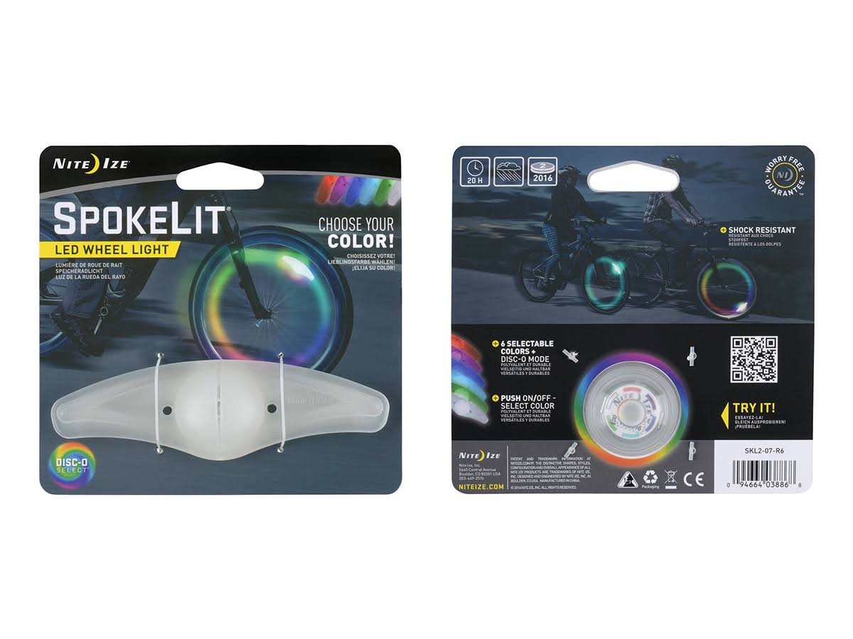 Nite Ize SpokeLit LED Bike Light - Multi-Colored