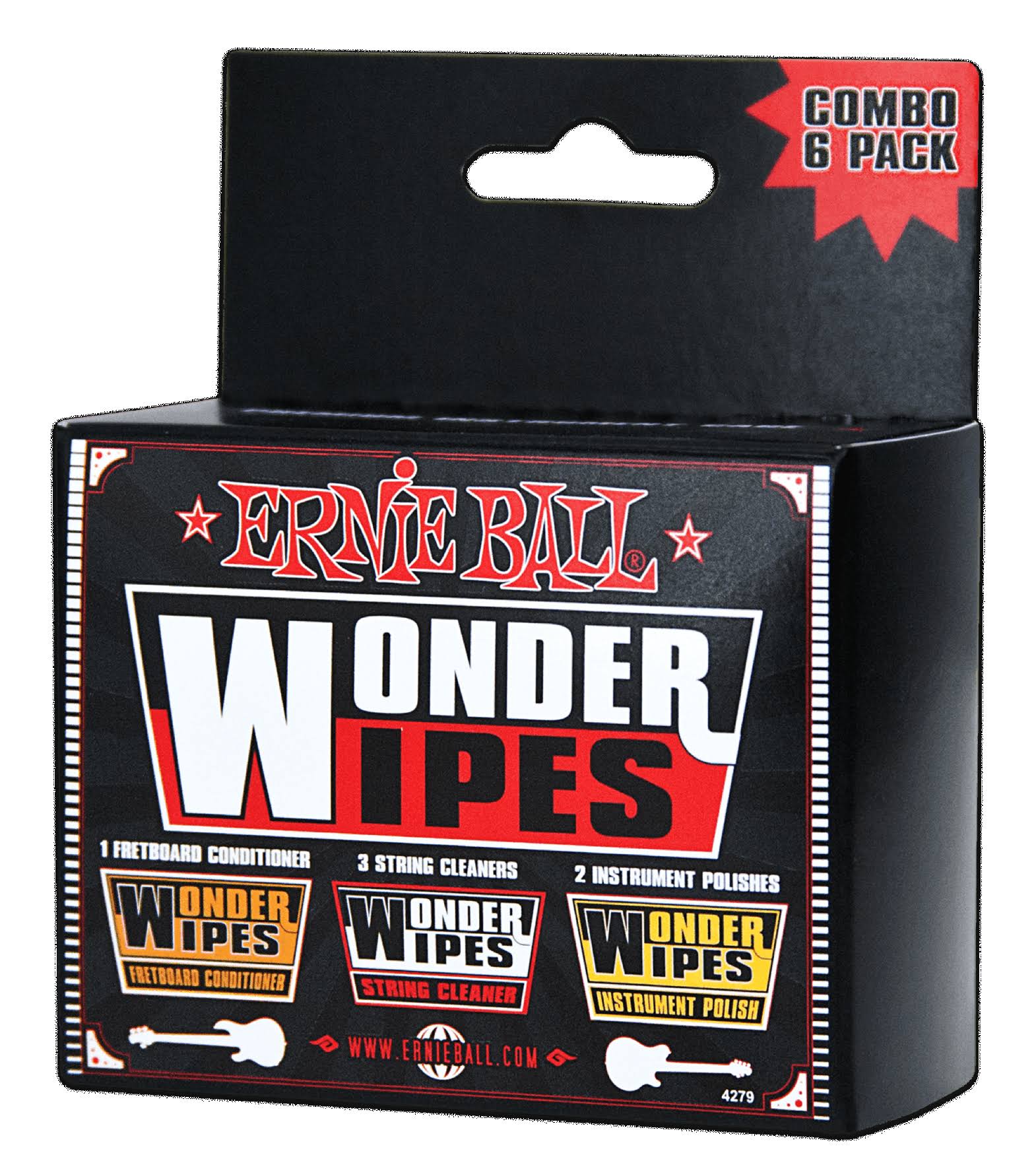 Ernie Ball Wonder Wipes Combo Pack - 6pk
