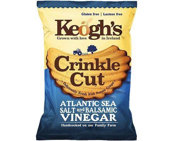 Keogh's Crinkle Cut Potato Crisps - Atlantic Sea Salt & Balsamic Vinegar, 50g