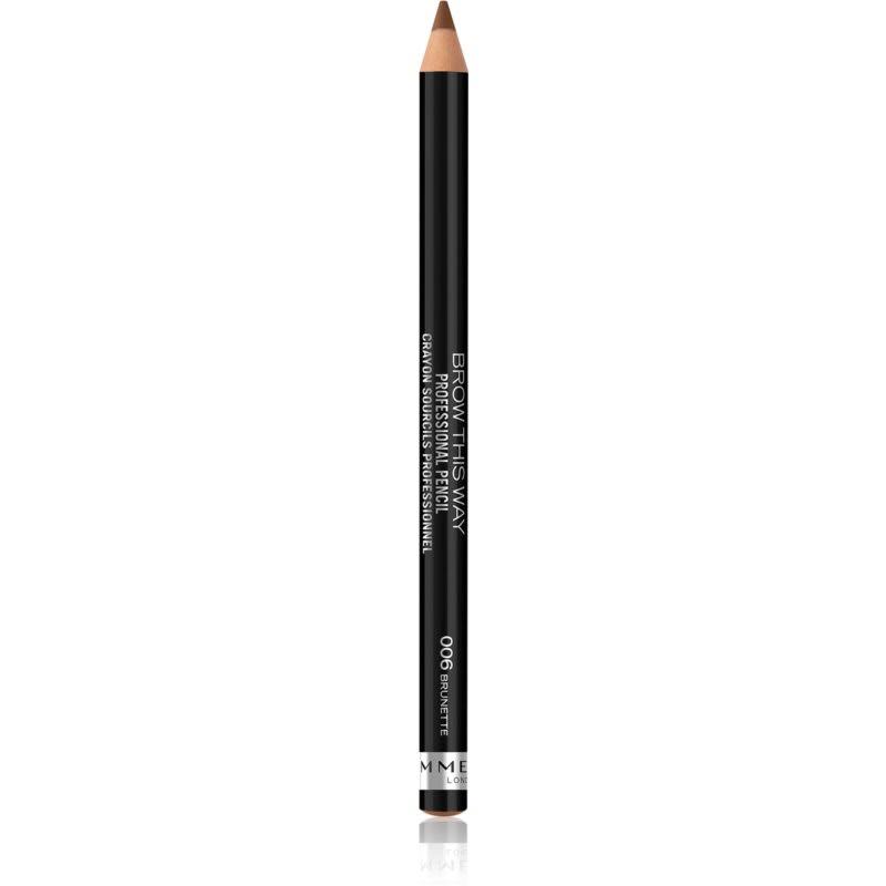 Rimmel Brow This Way Eyebrow Pencil with Brush Shade 006 Brunette 1,4 g
