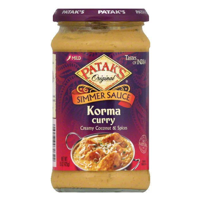 Patak's Korma Curry Simmer Sauce - Mild, 15oz