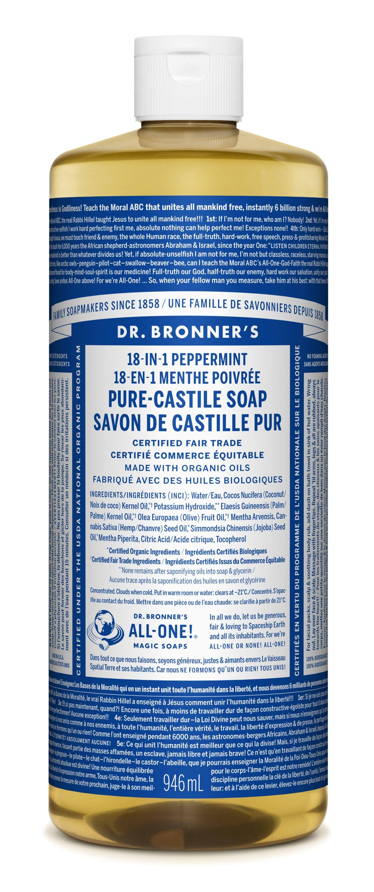 Dr. Bronner's Classic Pure-Castile Soap - Peppermint