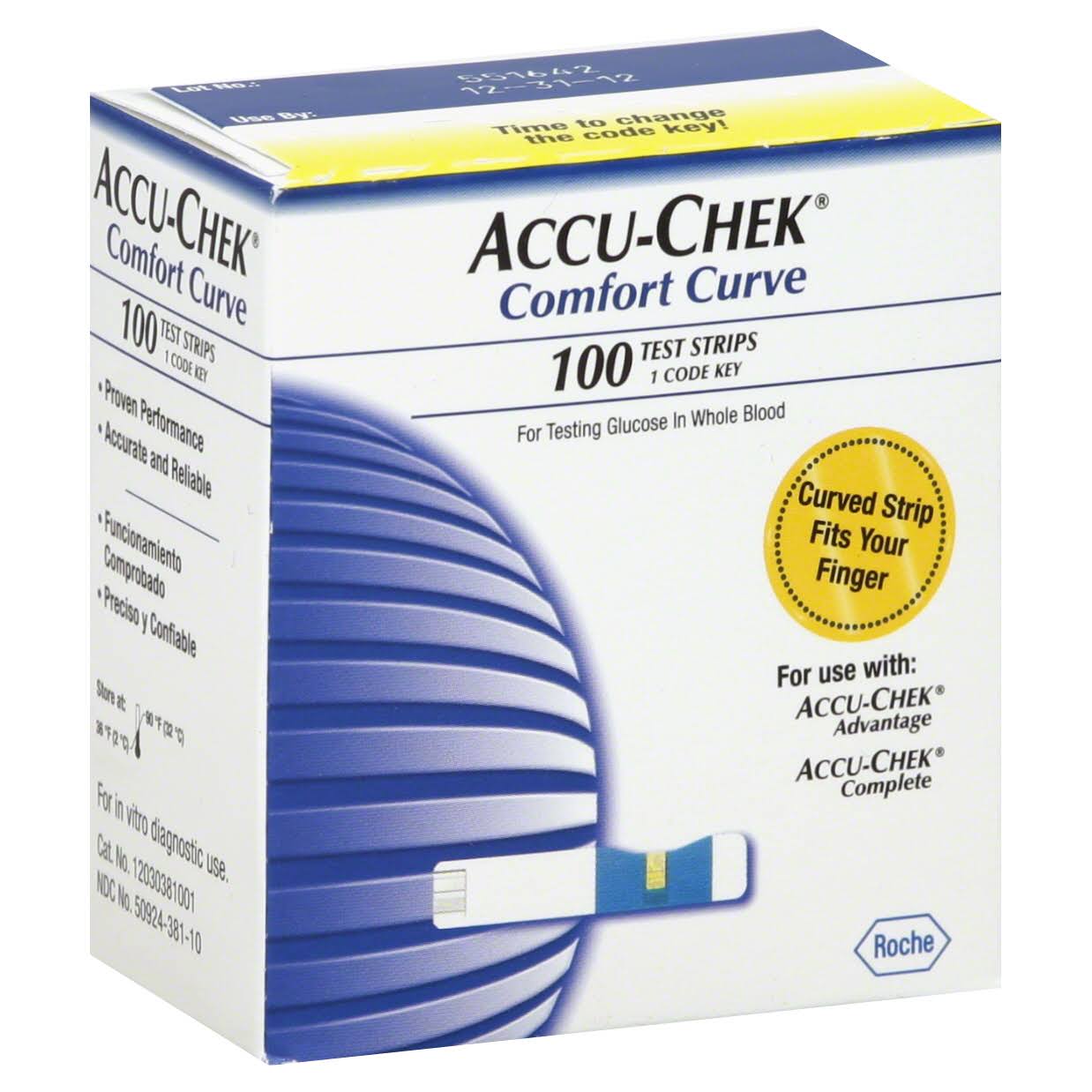 Accu-Chek Comfort Curve Test Strips - x100