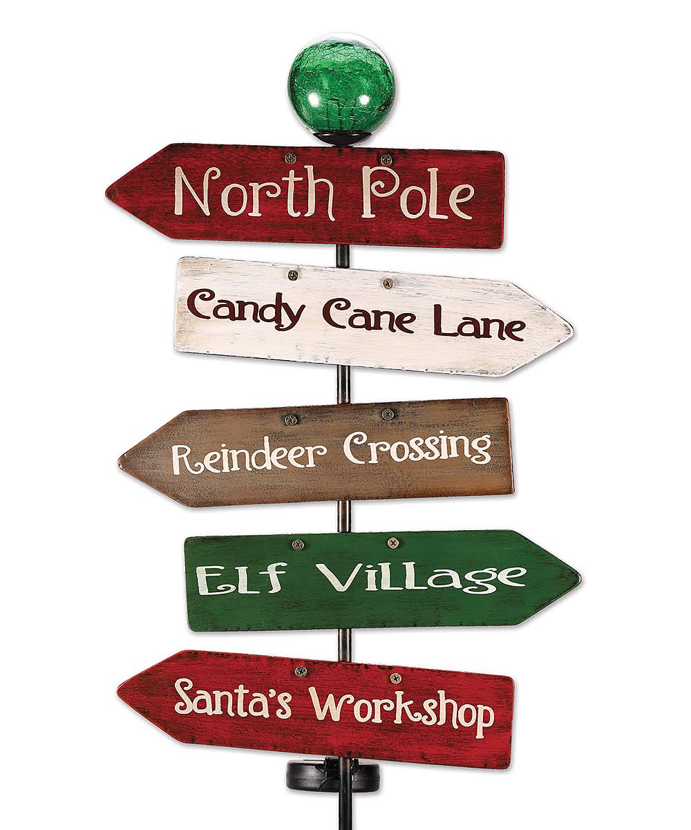 Sunset Vista Design Co., Inc. Holiday Sign Solar Light-Up Stake One-Size