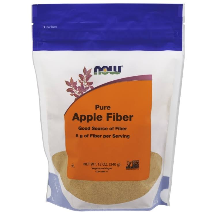 NOW Foods Apple Fiber Powder - 12oz, Pack of 4