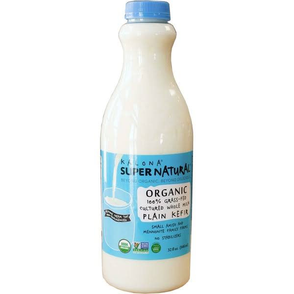 Kalona Supernatural Organic, Plain, Whole Milk Kefir - 32.0 fl oz