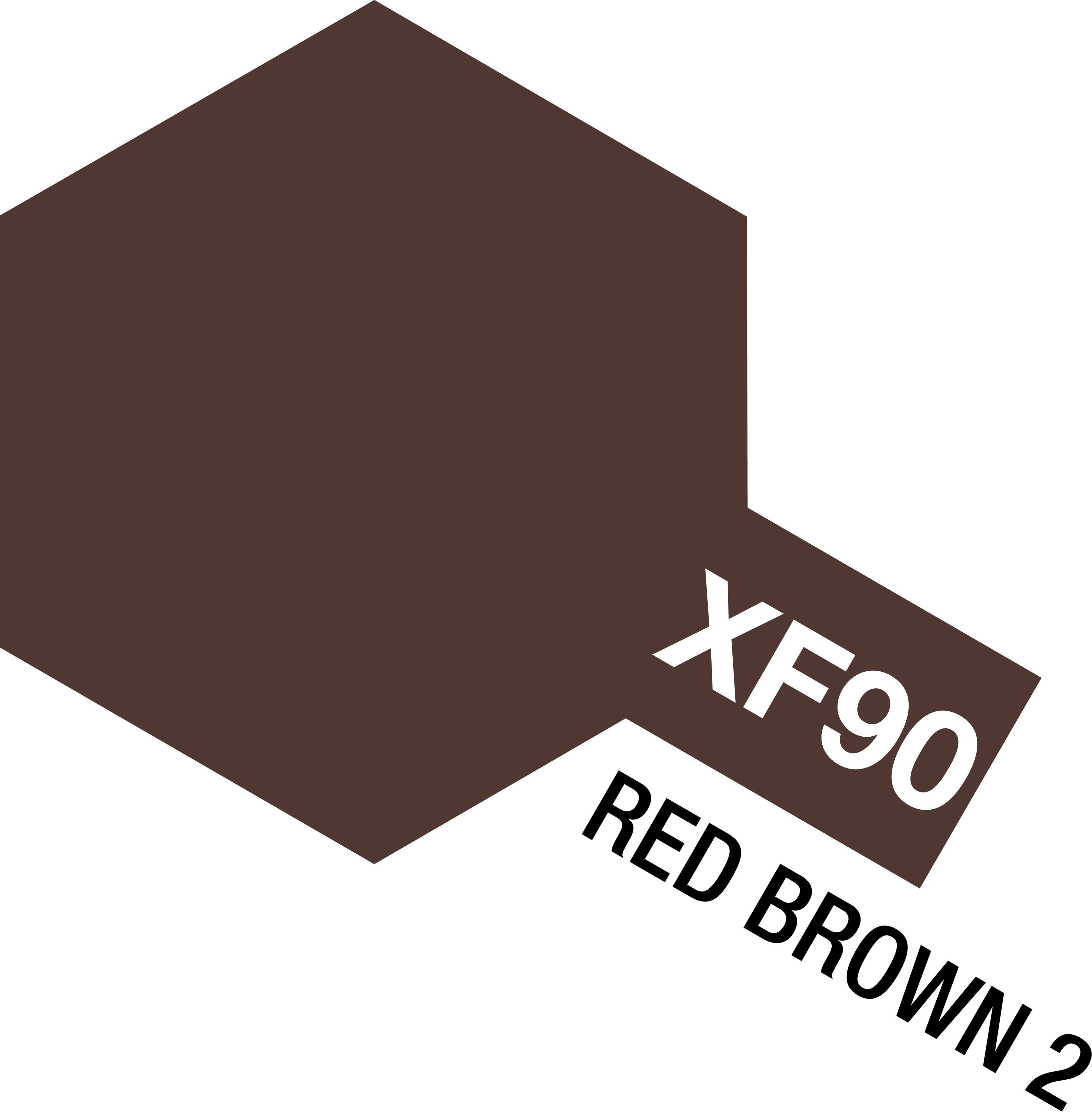 Tamiya #81790 Acrylic Mini XF-90 (Red Brown 2) (10ml)