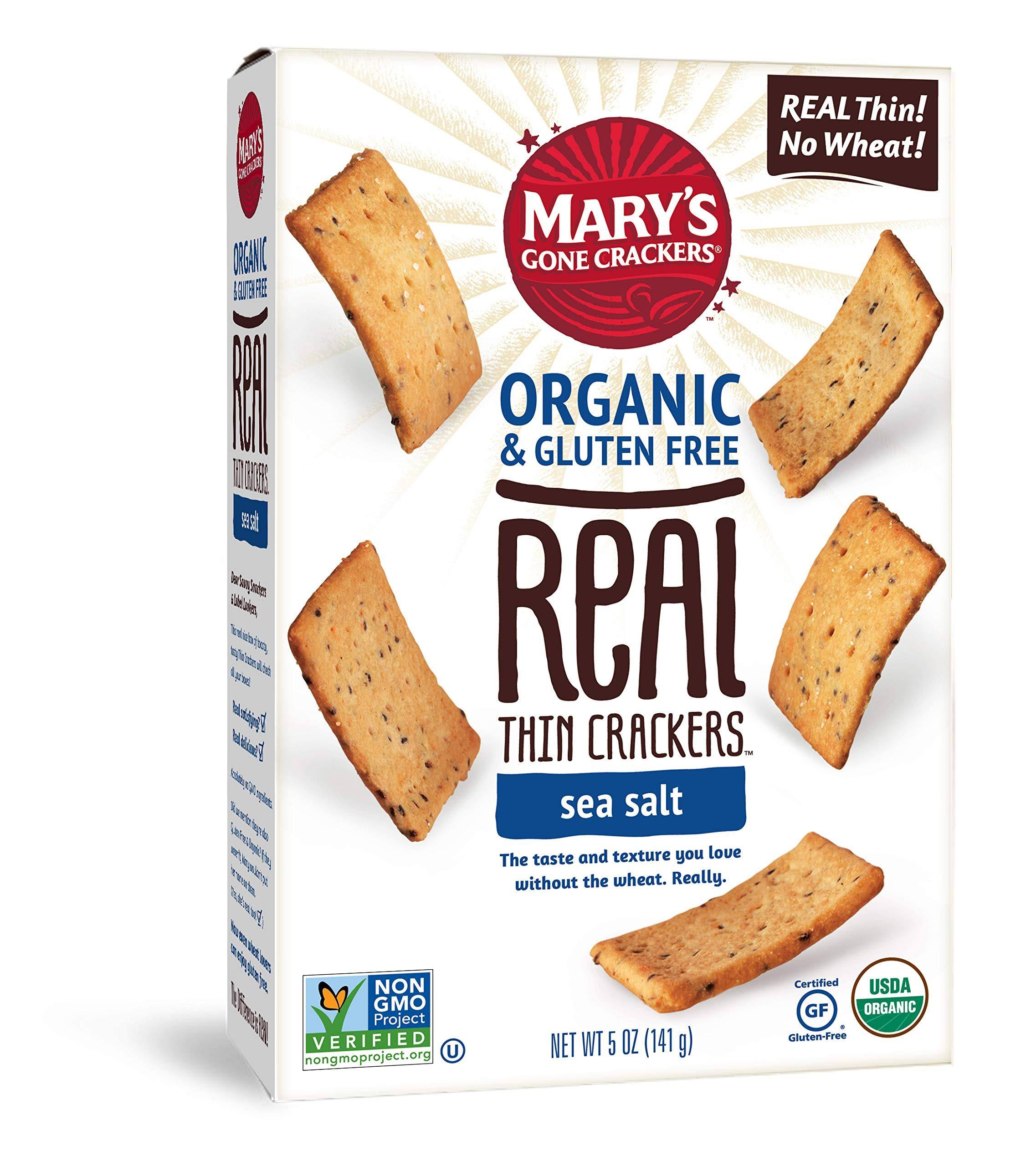 Mary's Gone Crackers Crackers, Real Thin, Sea Salt - 5 oz