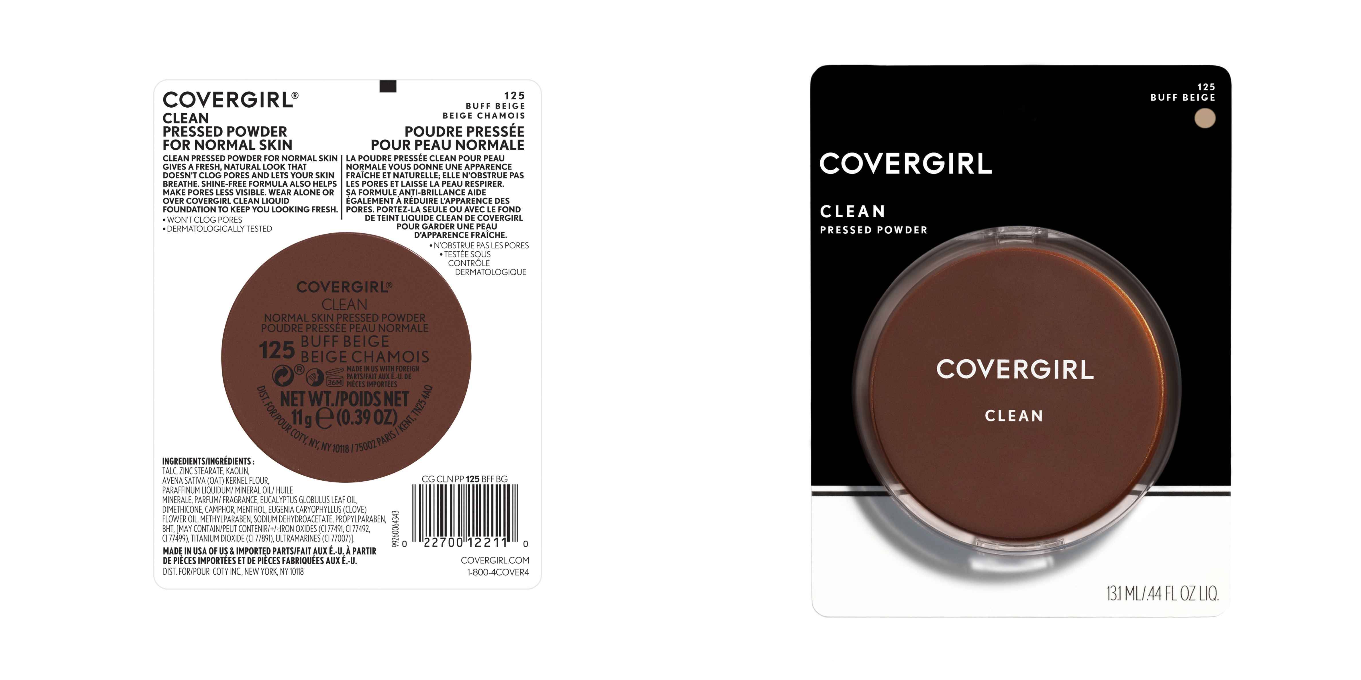 Covergirl Clean Pressed Powder - Normal Skin, Buff Beige 125