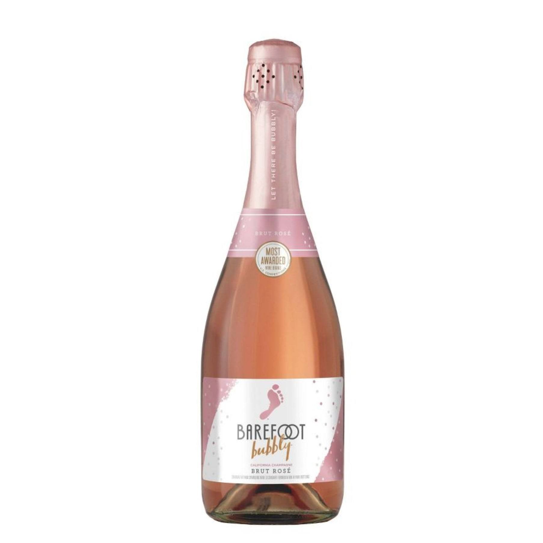 Barefoot Bubbly Champagne, Sparkling, Brut Rose, California - 750 ml