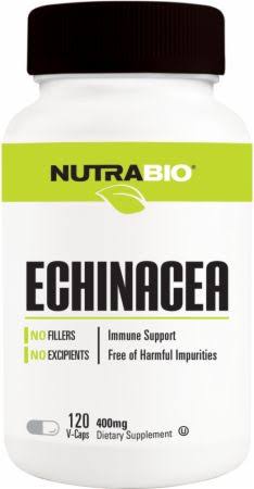NutraBio Echinacea | Immune System Support | 120 Vegetable Capsules
