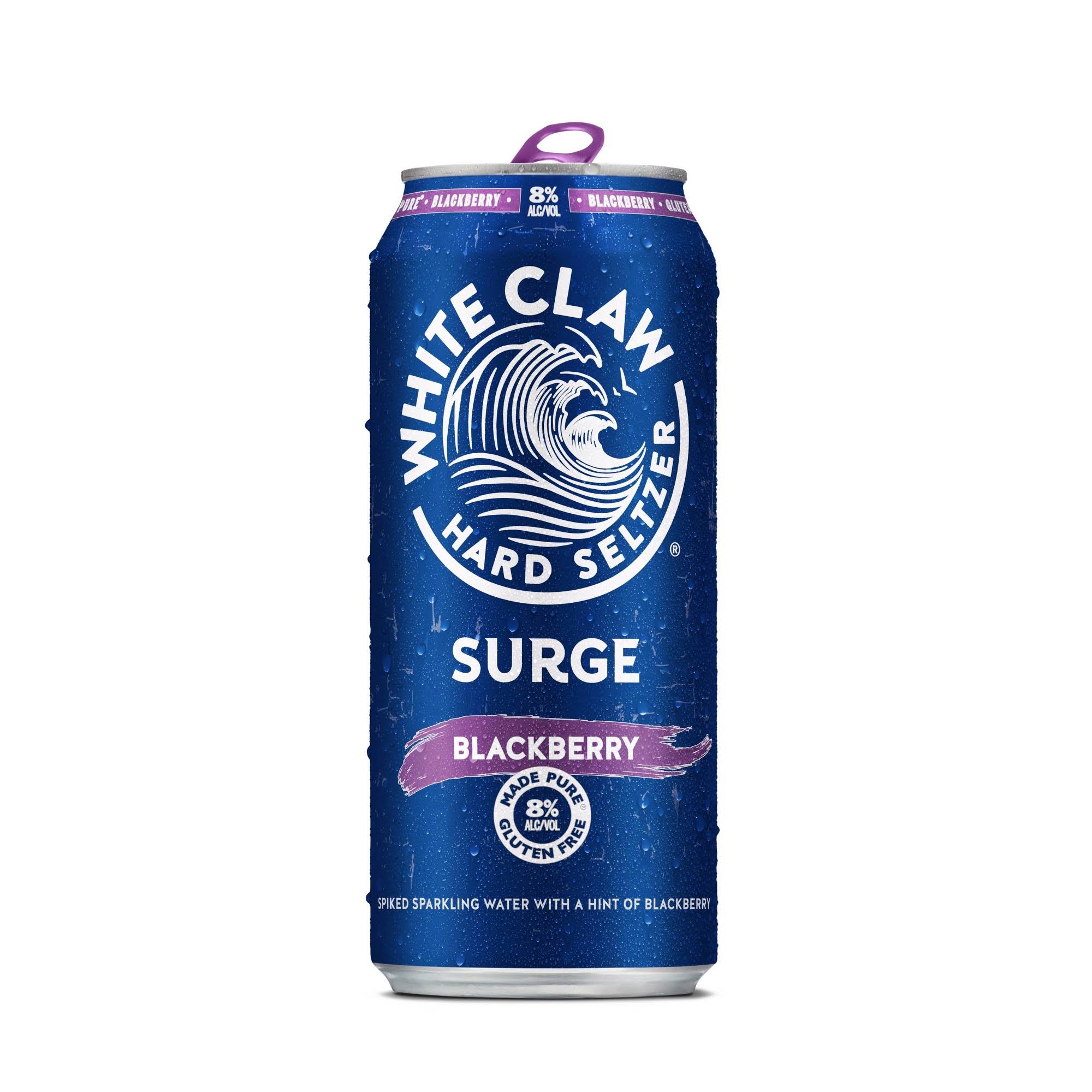 White Claw Beer, Hard Seltzer, Blackberry, Surge - 1 pt