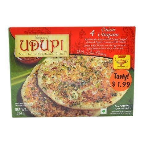 Udupi Frozen Onion Uttapam (4 Pieces) - 354 Grams - Indian Bazaar - Delivered by Mercato