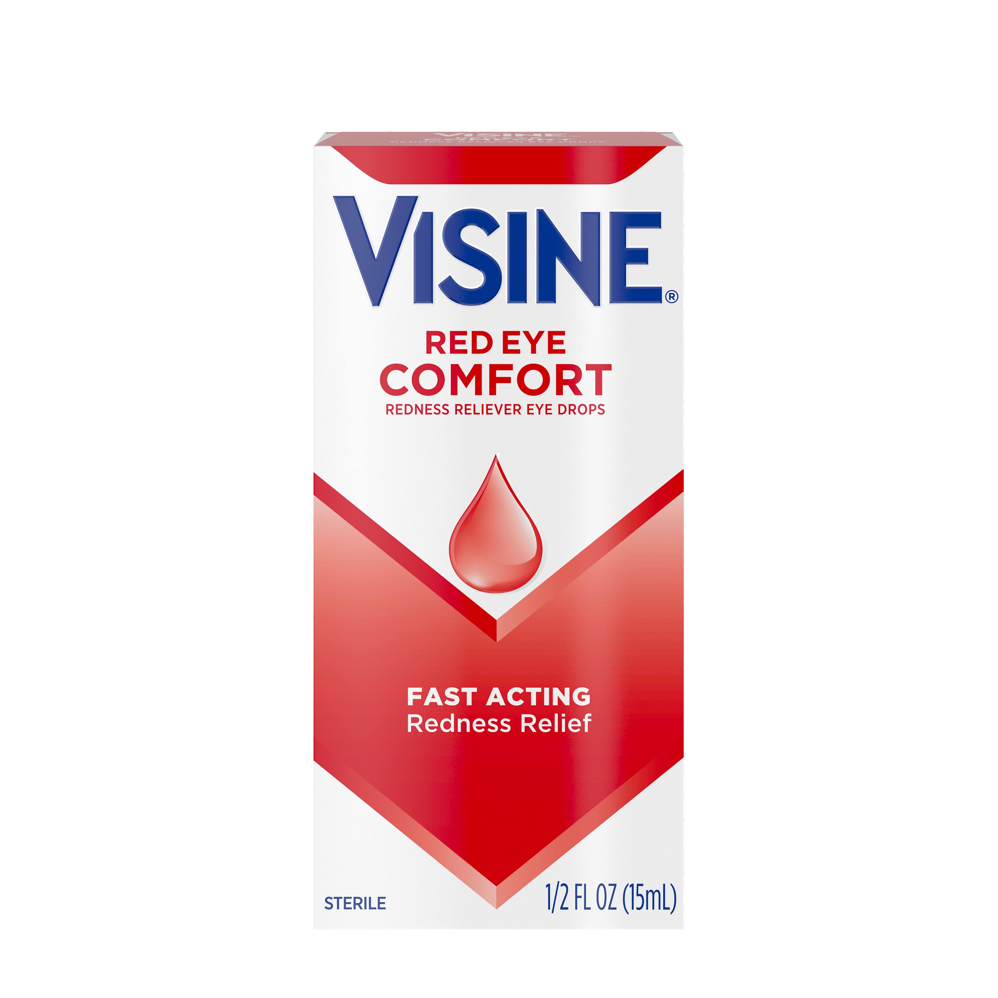 Visine Red Eye Comfort Redness Reliever Eye Drops 1/2 fl oz (15 ml)