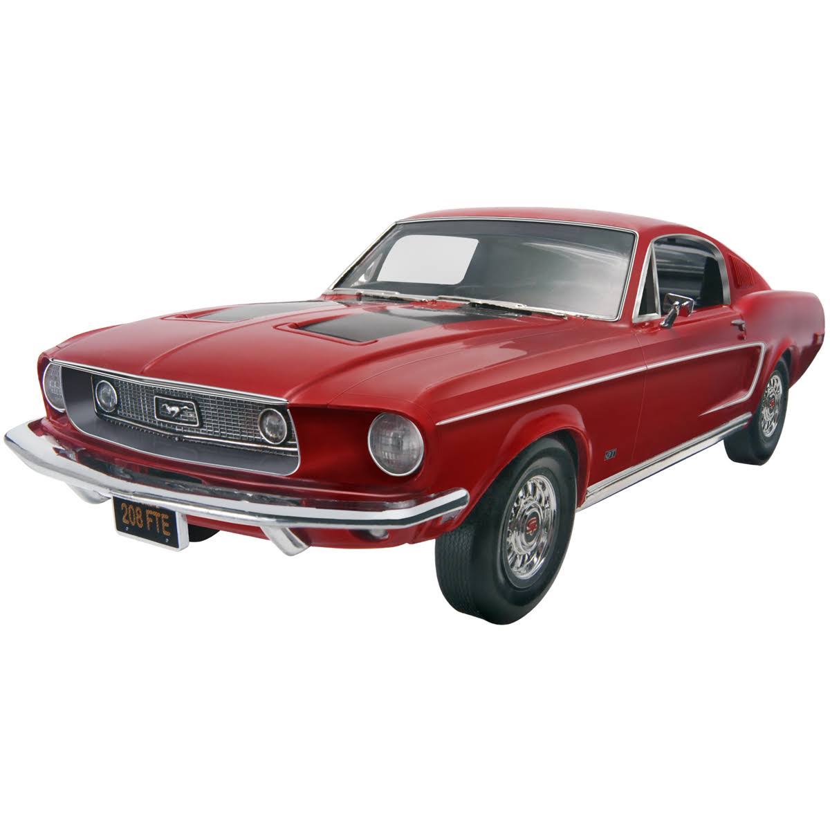 1968 Mustang Gt 1/25 Scale Plastic Glue and Paint Model Car Kit