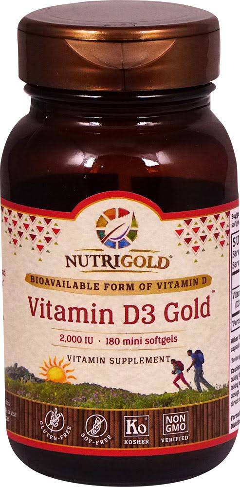 NutriGold Vitamin D3 Gold 2,000 IU 60 ct