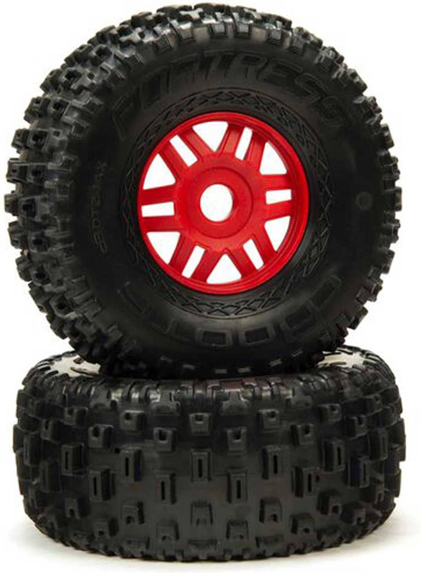ARA550065 DBOOTS 'Fortress' Tire Set Glued, Red (2)