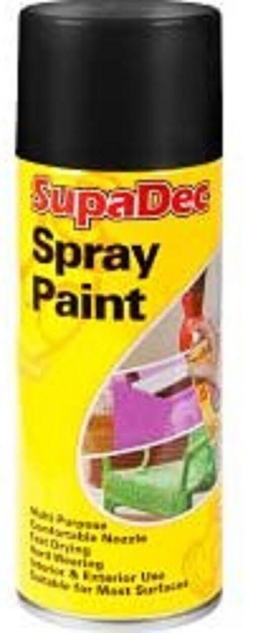 SupaDec Spray Paint - Matt Black, 400ml