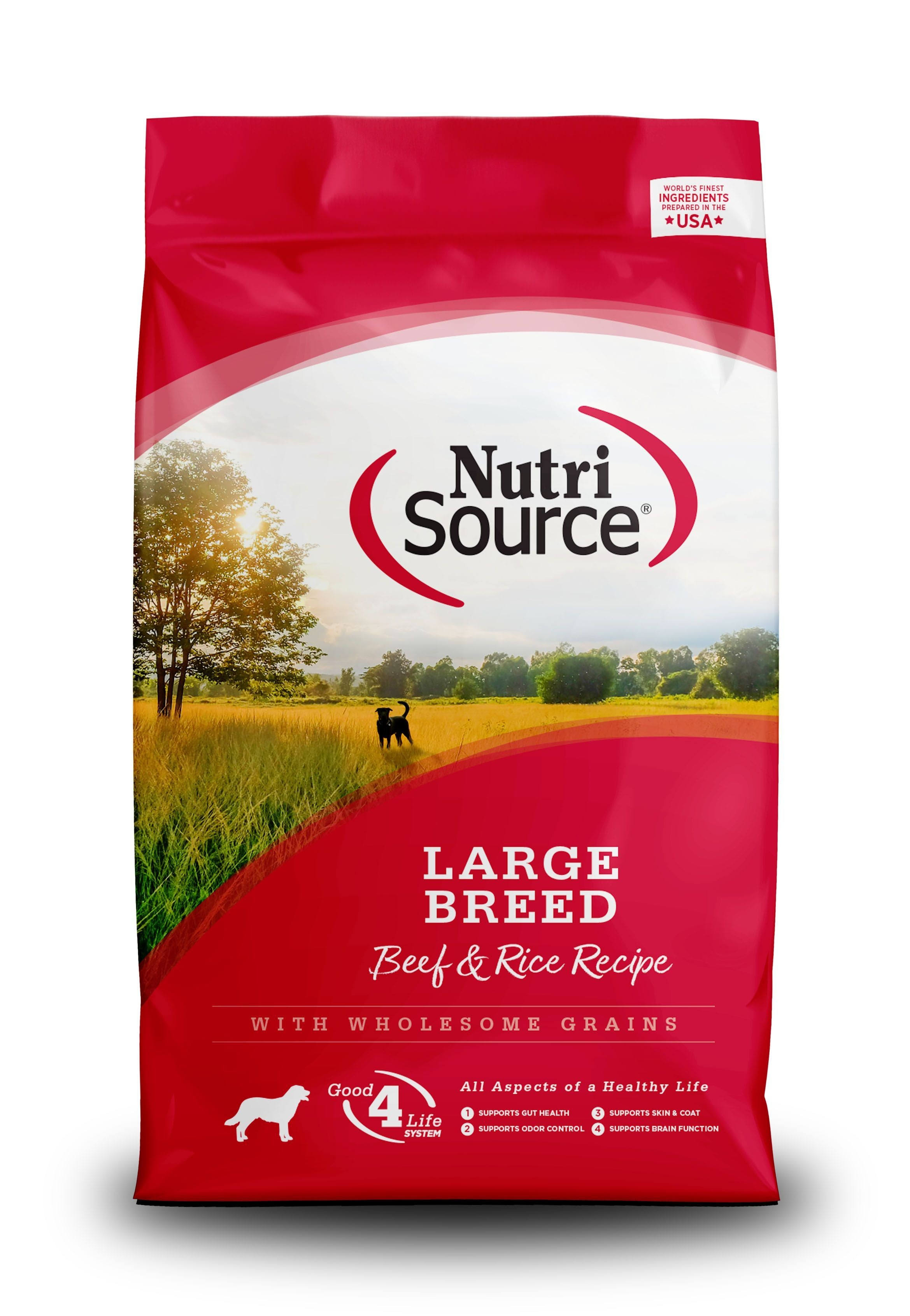 NutriSource 30 lbs Large Breed Beef & Rice Recipe Dry Dog Food