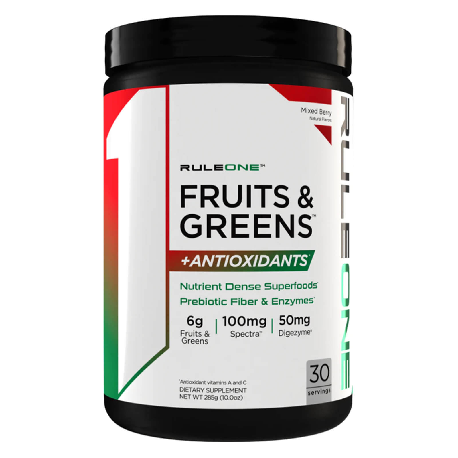 Rule One Fruits & Greens + Antioxidants, Mixed Berry - 285g