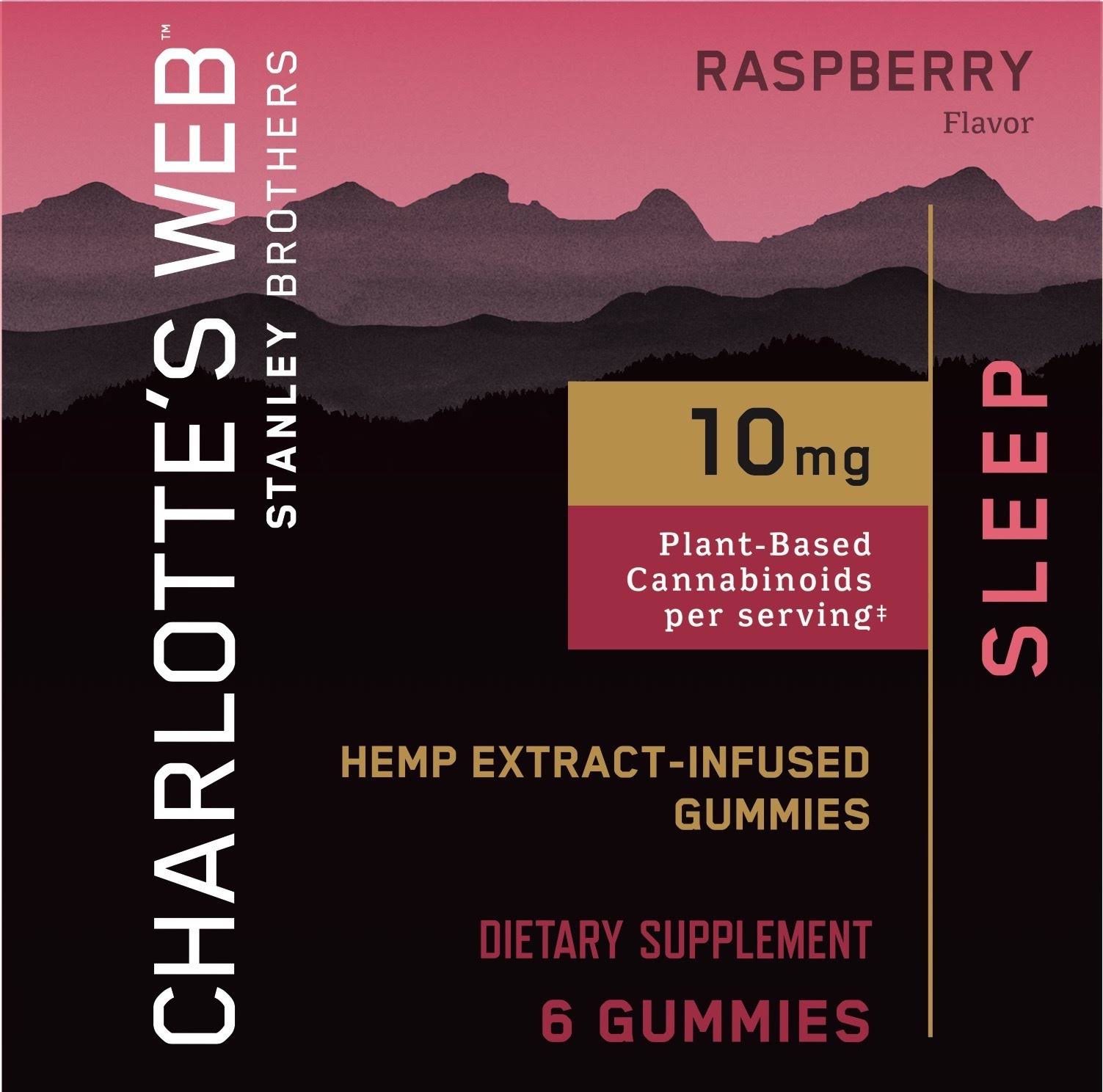 Charlottes Web Sleep, 10mg, Gummies, Raspberry - 6 gummies