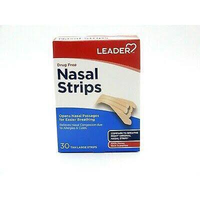 Leader Nasal Strips, Tan, Large - 30 strips